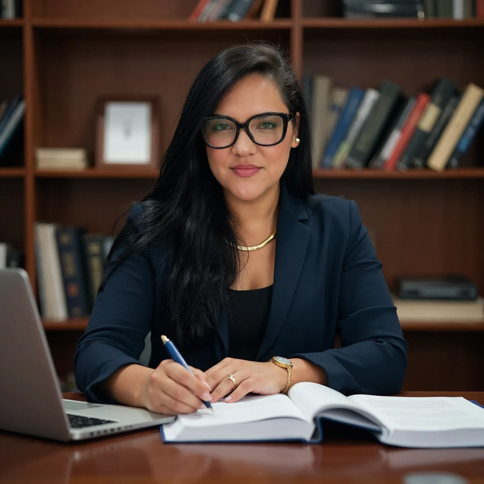 Dra. Drielle Pereira, advogada imobiliarista em Curitiba, no escritório da DOS Advocacia no Batel